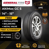 GENERAL TIRE AltiMax GC5 Car Tire (FREE INSTALLATION/DELIVERY) 14 15 Inch Tayar Kereta Conti