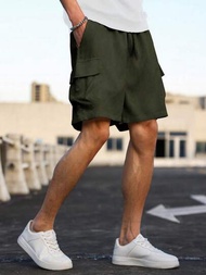 Manfinity Hypemode 男士夏季寬鬆工作短褲，多口袋設計時尚百搭