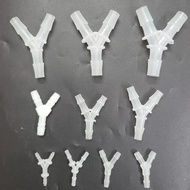 Silicone pipe connector, Y-shaped plastic pipe connector