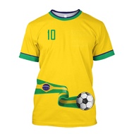 2022 Brazil Home Yellow No. 10 Nemal No. 7 Paquetta Football Jersey One Piece Shipped on Behalf