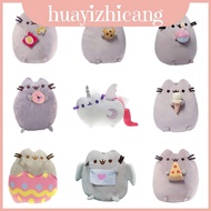 Soft And Cuddly Plush Fat Cat Grey Cat With Ice Cream Donut And Burger Designs