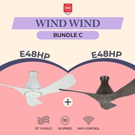 KDK DC Ceiling Fan Wind Wind Bundle C (E48HP + E48HP) Promotion Yes Wifi Smart Fan
