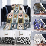 French Bulldog throws swan blanket animal pet dog blanket, sofa bed warm bedroom quilt large