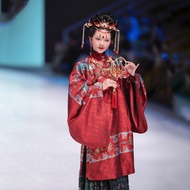 Original Hanfu Long Jacket - Dark Pattern Design Inspired by Yan Ruyu