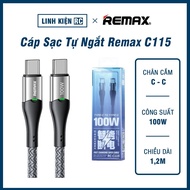[Hàng Xịn] Cáp Sạc Nhanh 100W Tự Ngắt Thông Minh REMAX RC-C115 - Type C to Type C - BH 12 Tháng