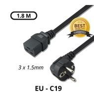High Quality EU C19 UPS Power Cable 1.8 meters