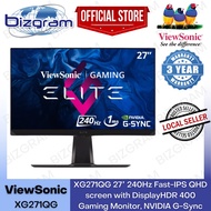 Viewsonic XG271QG 27” 240Hz Fast-IPS QHD screen with DisplayHDR 400 Gaming Monitor, NVIDIA G-Sync (3