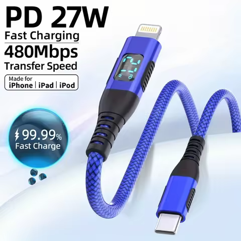 MFi Type C to Lightning Date cable step synchronizer LED display suitable for iPhone 14 Pro Max 12 M