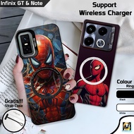 HP So Cool Infinix GT 30 Pro Case 2025 Supports Wireless Charger Spiderman Motif | SoftCase Infinix 