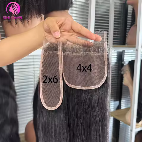 2x6 HD Lace Closure Straight 4x4 5x5 Full Closure Only Natural Black Lace Closure Pre Plucked HD Tra