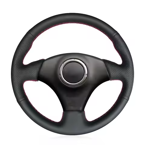 Black Faux Leather Car Steering Wheel Cover for Toyota RAV4 Corolla Matrix MR2 Celica Supra Voltz MR