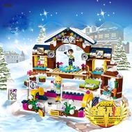 Lepin 01043 Friends Girl Series Ski Snow Resort Skating Rink Assembly Building Blocks Bricks Toys Gi