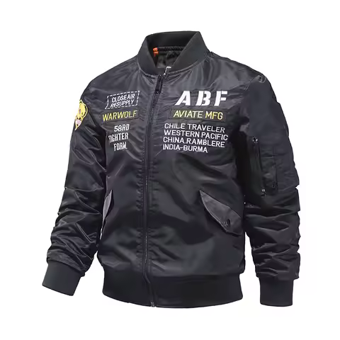 Spring and Autumn US Air Force MA1 Pilot jacket Men's fashionable baseball jacket Handsome motorcycl