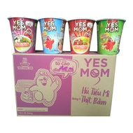 Box of 12 cups/ 24 cups of brand cup noodles (4 types of yesmom, 4 Modern types, 2 types of Hao Hao,