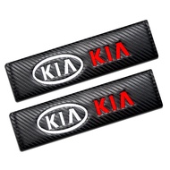 2pcs Car Seat Belt Shoulder Cover Carbon Fiber For KIA Ceed Sportage Rio Sorento Optima Cerato Pican