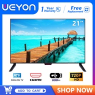 WEYON แอลอีดีทีวี 21 นิ้วทีวีจอแบน HD หลายพอร์ต HDMI + AV + VGAทีวีราคาถูก + USB