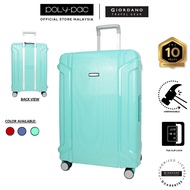 Giordano By Poly Pac 20" 24" 28" Unbreakable PP Trolley Travel Luggage Bag w TSA Clip Lock & Anti Th