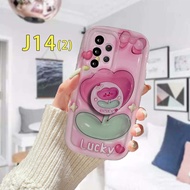 เคส Samsung A14 A13 A22 A03S A23 A32 A52 A12 A04 A04S A03 A50 A02S A20 A50S A30S A52S A30 M12 M22 M32 A125 A14 LTE A13 Lie A037F F12 M04 M10S M02S A025 A205 A305 F02S ดอกไม้บานในฤดูใบไม้ผลิ ลายกระต่ายบนท้องฟ้า พร้อมขาตั้ง