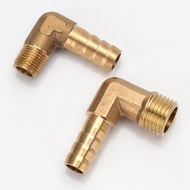 <PT>Brass Barb Fitting Elbow 6 8 10 12 16mm To 1/4 1/8 1/2 3/8 BSP Male Thread Connector Joint Adapt