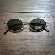 แว่นกันแดด กรอบแว่นตา แว่นตาวินเทจ ชินตา แว่นเก่าเก็บยุค 90s รุ่น Oval L ทรงรีมน กรอบสีเงิน เลนส์กัน