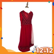 CY-106 [DEEP RED] MUSLIM JUBAH PUNJABI LYCRA FOR CHILDREN KIDS BUDAK