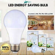 LED Bulb White Light 5W|7W|9W|12W|15W 85% Energy Saving Bulb High Efficiency Light Bulb