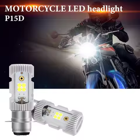 1x P15D LED Headlight Motor 6000K White Lamp LED Bright Motorcycle 12V Moto Bulb For Yamaha Raptor 7