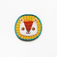 Minifanfan | Little Lion Sticker Patch or Patch Pin | Embroidery Patch | Animal Sticker | Wearable A