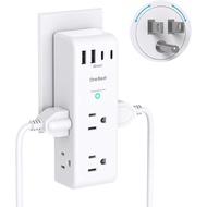 Surge Protector Outlet Extender - with Rotating Plug, 6 AC Multi Plug Outlet with 4 USB Ports (2 USB