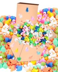 200pcs Multicolor Mini Resin Ducks Little Duckies for Hide Prank Game School Project Accessories Min