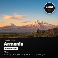 Armenia Travel eSIM 100MB-1GB 7 Days Prepaid Internet Plan
