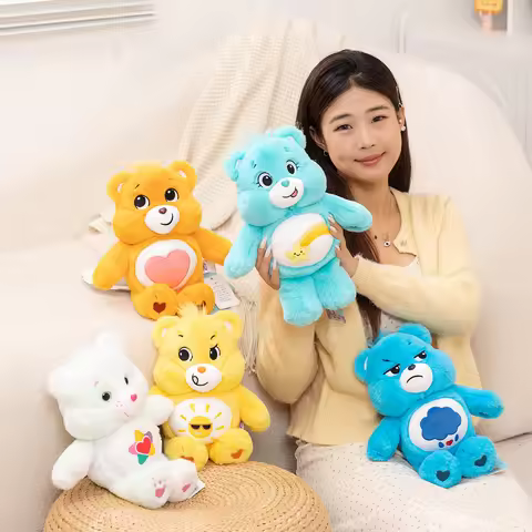 Care Bears Cute Rainbow Bear Plush Toys Lovely Cartoon Bear Soft Stuffed Dolls Homdecor Sleeping Plu