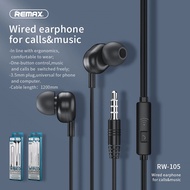 REMAX Wired Earphone For Calls & Music  RW-105 QMr5-*&&