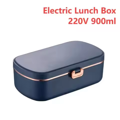 220V 900ml Electric Lunch Box Mini Portable 304 Stainless Steel Heating Box Sealed Food Bento Box Fo