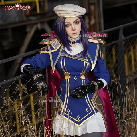 PRE SALE UWOWO Caitlyn Cosplay Game LOL Caitlyn Arcane Commander Cosplay Costume With Cloak Hat Prop
