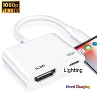 Chiếu Sáng Để Đầu chuyển HDMI 1080P Màn Hình Chuyển Đổi Tương Thích iPhone 14 13 12 11 X XS Max 8 8