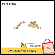100% S925 Sterling Silver (with box) Pandora Era Lab-Grown Diamond Droplet Stud Earrings