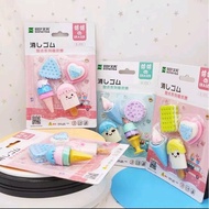 Cute eraser set cute character pencil eraser cute character eraser
