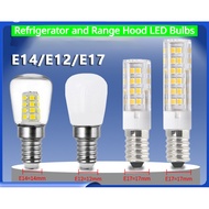 [Wide Voltage 85-265V] led Refrigerator Bulb E12 E14 E17 Screw Warm White Light Bedside Range Hood O