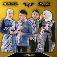 ASLI AHN Couple Batik Kemeja dan Gamis Kombinasi / Batik kombinasi /