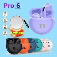 Pro6 TWS Bluetooth Earbuds Wireless Bluetooth Earphones with HD Mic Touch Control JBL Stereo Headset