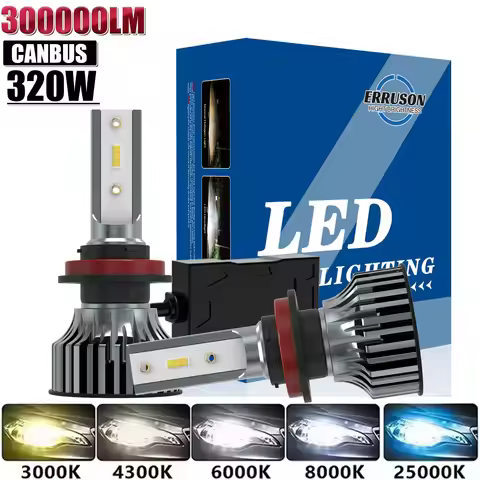 Erruson 320W 300000LM H4 H7 Fog Led Lights CSP 1860 Chip H1 H3 H11 9005 9006 9012 6000K 4000K 8000K 