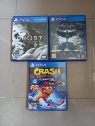 ps4 games 對馬戰鬼 ghost of tsushima 蝙蝠俠 batman 古惑狼4 crash ps4 game 遊戲