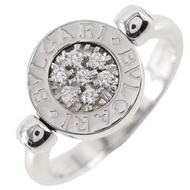 寶BVLGARI青金石戒指，9 號，18K 白金鑲嵌青金石，義大利製造，約 6 克，女士 [二手]