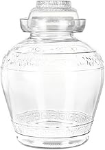 Fermentation Jar 2.5 Liter Pickle Jar, Wide Mouth Traditional Fermenting Crock Kit with Water Seal A
