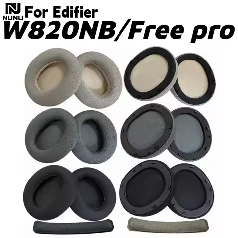 NUNU Replacement Mesh Ear Pads Cushions /Head beam cushion For Edifier W820NB/Free pro /K820NC Headp