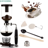 JUNYUE88WL Filtered Siphon Coffee Maker, Heat-Resistant Vintage Vacuum Coffee Brewer, Durable 3/5 Cu