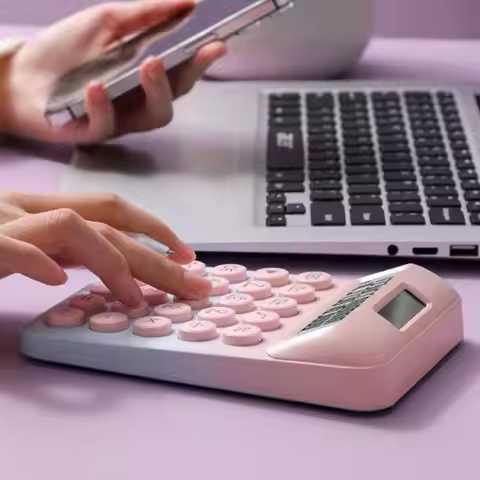 creative Solar Desktop Calculator High-value Candy Color Finance Calculator Portable Practical 12 Di