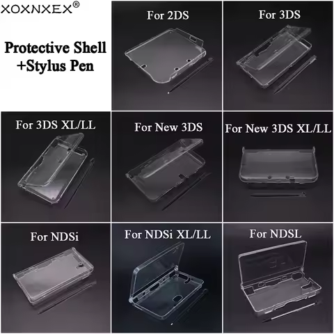 For GBA SP NDSL DSI NDSi XL 3DS XL New 3DS XL LL Console Plastic Clear Crystal Protective Hard Shell