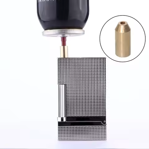 Refill Butane Gas Brass Copper Nozzle Adapters For S.T. Dupont L2/Gatsby Lighter Reusable Golden Gas